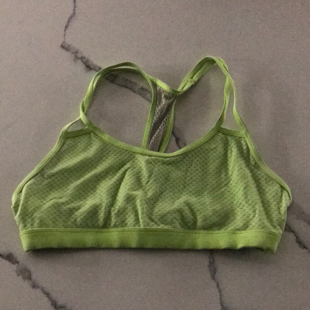 Lorna Jane neon yellow sports bra